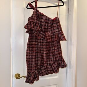 By Egreis size M Alexa one shoulder tweed dress